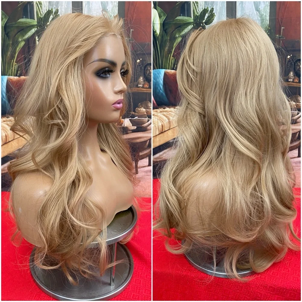 Strawberry blonde lace front wig